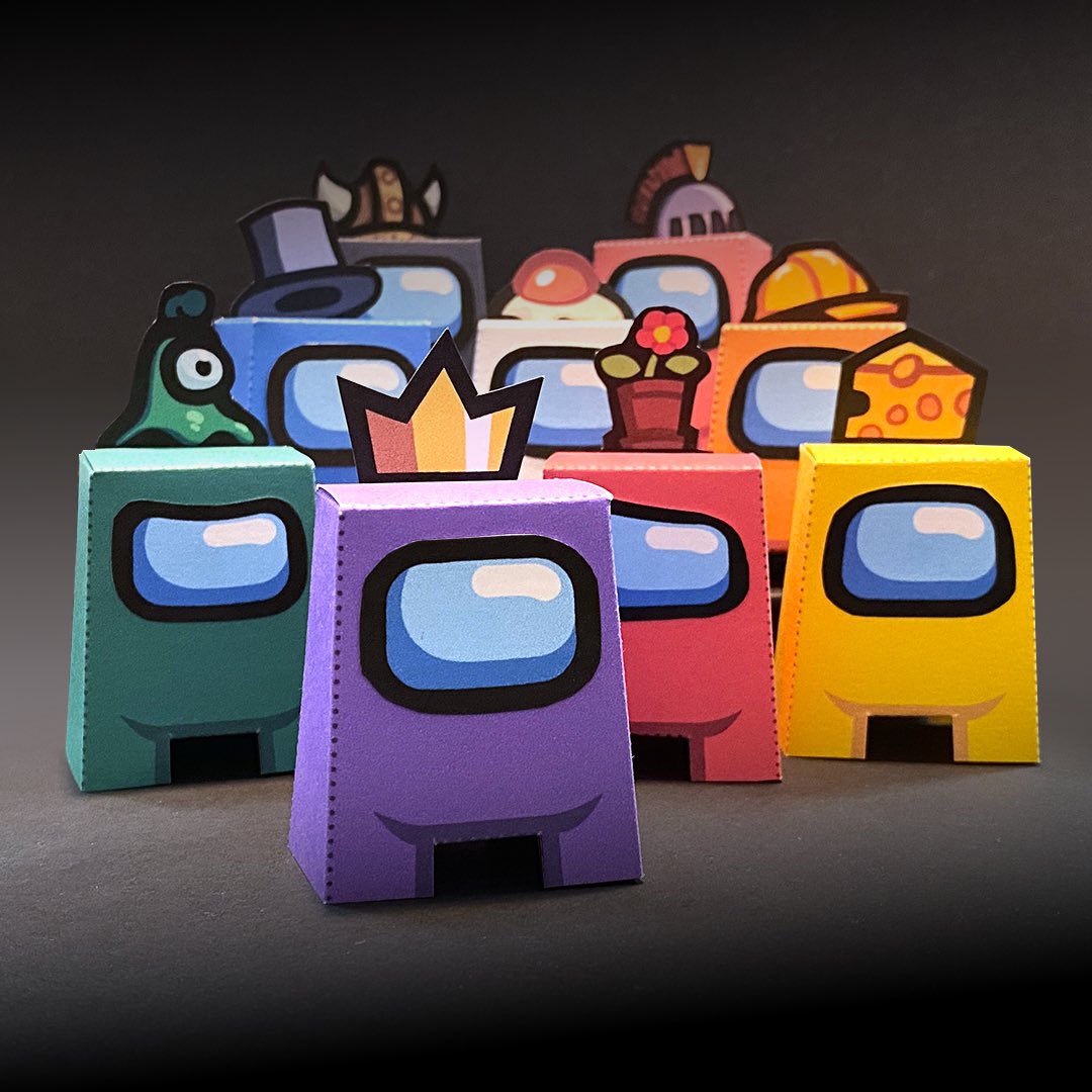 KookyCraftables's tweet photo. Crafty Crewmates! My AMONG US Paper Craft Project is now live at KOOKY CRAFTABLES ✂️ #papercraft #papertoy #suspicious #sus #amongus #kookycraftables #desktopgremlins #papercuttables #makeme #arttoy #printable #papercraft #papertoy #diy https://t.co/6SnM3UheA4