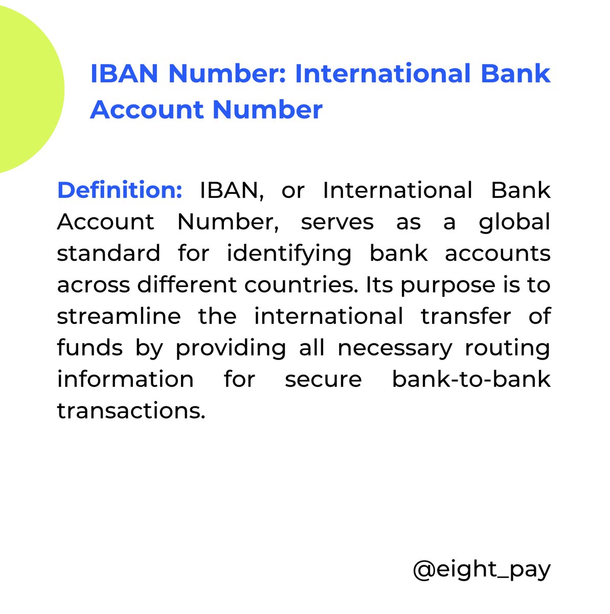 Eight_pay's tweet image. Decode global banking with IBAN, BBAN, and BIC.💳#b2b #b2bpaymentprocessing #EightPayExpert #EightPay #PaymentRevolution #FinTechInnovations #icelondon2024 #sbcevents #sigma