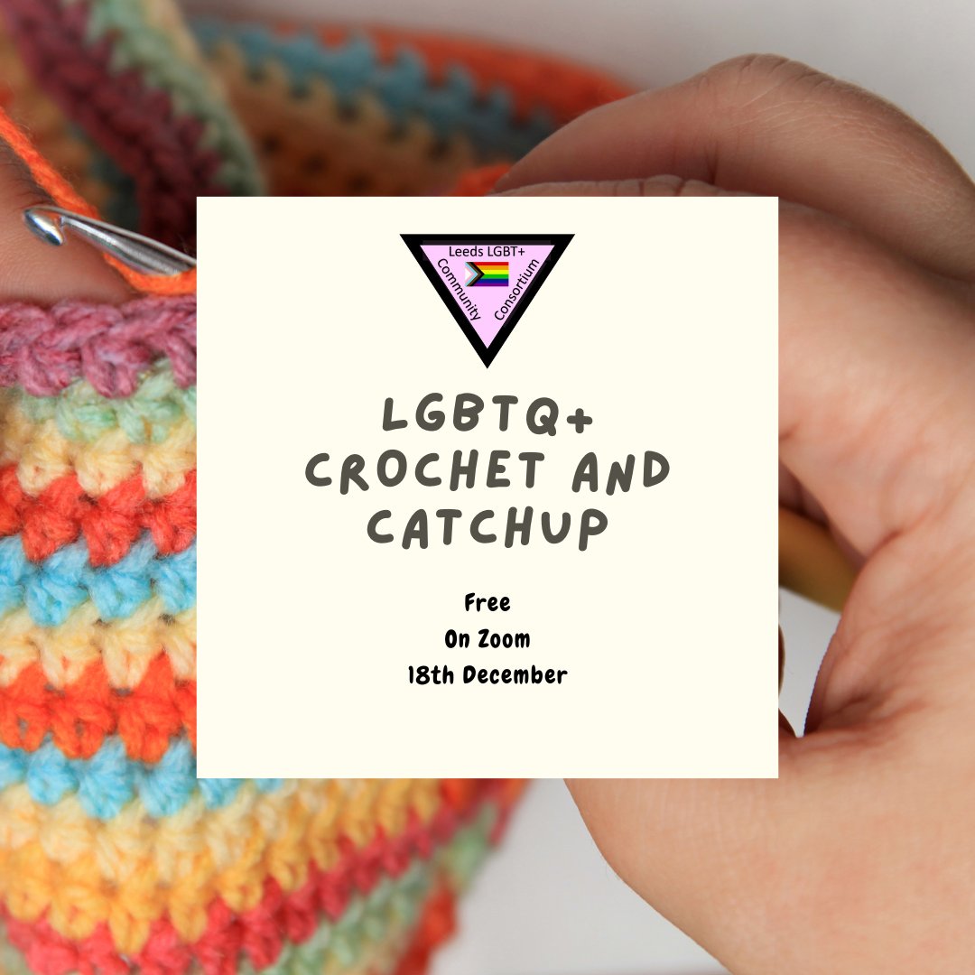 This week at LLCC on Monday the 18th of December we have our LGBTQ+ Crotchet and Catchup! Head to the link below to book on, or go to our website to see the other sessions we have this week! eventbrite.co.uk/e/lgbtq-croche…