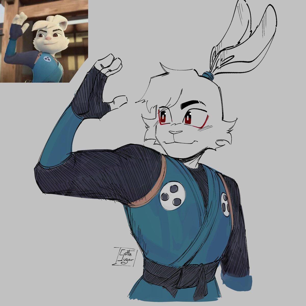 Coffe_sugar_'s tweet image. he is so silly 
#SamuraiRabbit #YuichiUsagi #rottmnt
