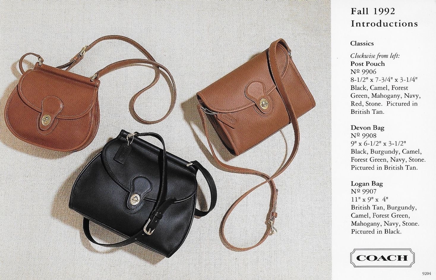 rose on X this bag is the devon bag originally released in fall of 1992 according to the labelling mine was made in july 1995 in the USA which means this bag