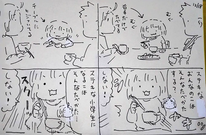 #本日のむすめさん
素敵な女の子を目指すむすめさんです。
最近食べ方悪くなったなーと思ったら保育園の子がやってるみたいで真似してるぽいです。一度は通る道だと思うのでしっかり見てあげたいですねえ。 