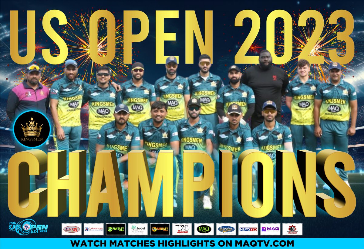 #Congratulations KINGSMEN - 2023 CHAMPIONS 15th US OPEN Cricket 2023 PLAYOFF December 8th to 17, at Broward County Stadium FL Watch Live on MAQtv.com with Youtube Live #playoff #final #qualifier #eliminator #winner #maqtv #usopen2023 #ccusa #cricketcouncilusa