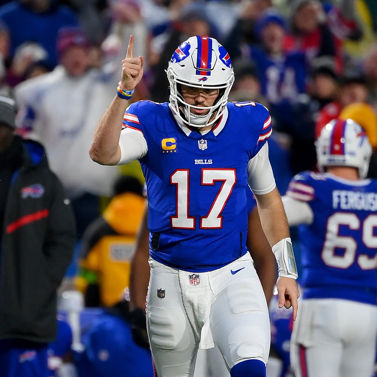 NFLonCBS's tweet image. Josh Allen has 10 games this season with a Pass TD and Rush TD.

That is the most in a single season in NFL history.