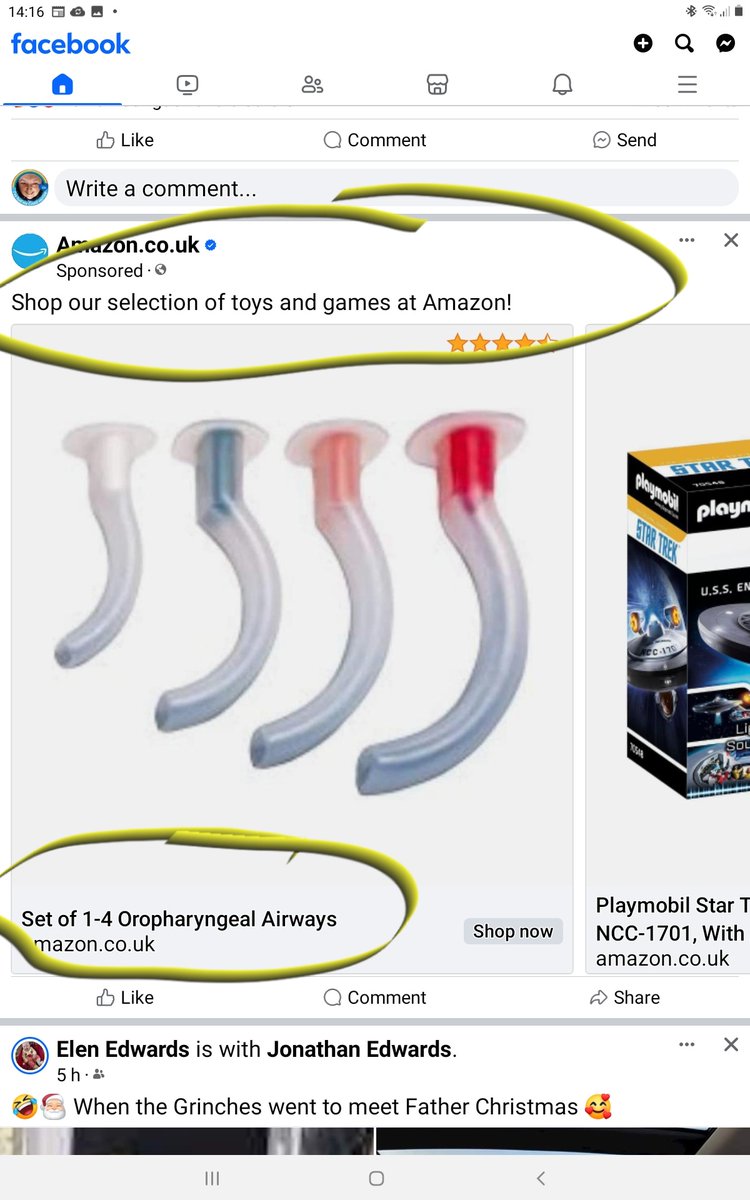 Ohhh, this is priceless! Below appeared in my steam on FB & I've been near wetting myself laughing ever since. For those who don't know, what's pictured is a set of airways openers used for procedures such as intubation or sucking clear airways mechanically. Not toys @amazon.