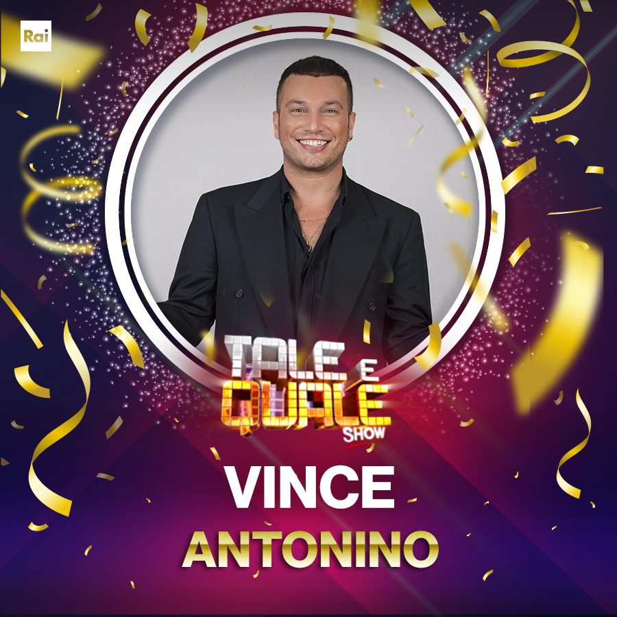 taleequaleshow's tweet photo. Vince la puntata di #NataleEQuale Antonino!

#taleequaleshow #facciamolidiventaregrandiinsieme #NumeroSolidale 45510 https://t.co/3TgsJtMKOG