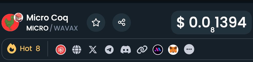 Trending on Dextools... 

bok bok we are coming <a href="/CoqInuAvax/">Coq Inu 🐓</a> (not for your spot cos we love you, maybe like 3rd or 4th will do i guess)

dextools.io/app/en/avalanc… 

#BurnCOQ #MICROCOQ #MICRO #AVAX #Avalanche $COQ #COQ #0x420
