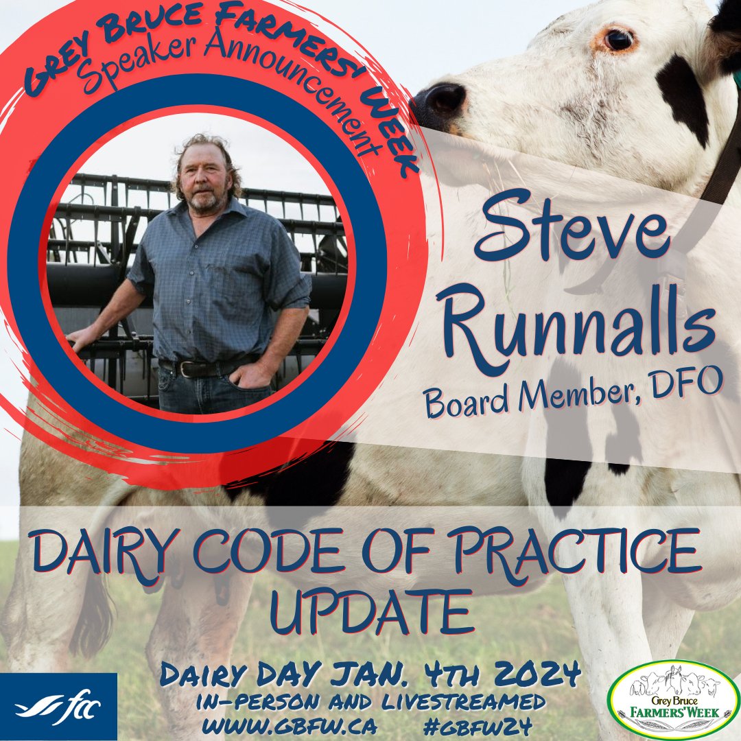 GBFarmersWeek's tweet image. The code of practice guides its industry on expected farm practices. Let Steve Runnalls guide you through new updates to the code, why they were made, and what the take-home message is! See you at #GBFW24 Dairy Day! #OntAg #CodeofPractice #Farm365 #AgProud