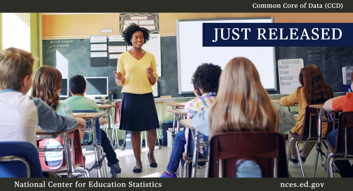 JUST RELEASED: The #CCD has released NEW public-use and restricted-use #data files. 

Find them on the CCD Data Files page: nces.ed.gov/ccd/files.asp