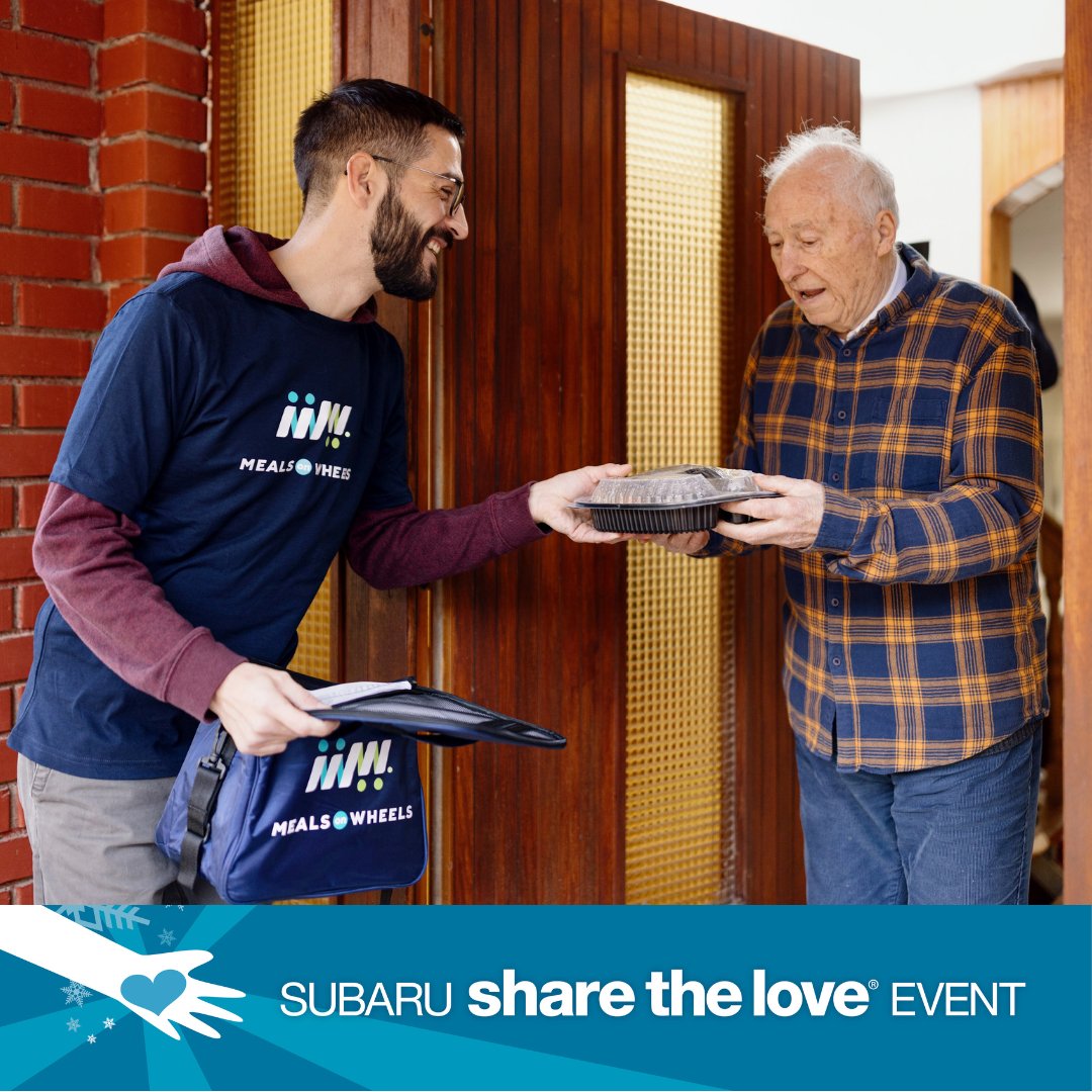 In search of a new vehicle? You can #ShareTheLove by purchasing or leasing a new Subaru between now and January 2, helping ensure that seniors receive the nutrition and daily visits they need provided by #MealsOnWheels. Learn how you can at mealsonwheelsamerica.org/sharethelove