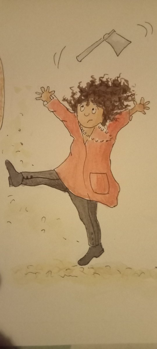 jaminoshdesigns's tweet image. Quick, real life illustration of why you should never take me on a night out 'axe throwing!!' 😂 #dyspraxia #illustration #freelancer #childrensillustration @TimPughArtist @DorienEnde @ResilientHedgeh @DylanJones95 #Watercolour @MMS_Publishing