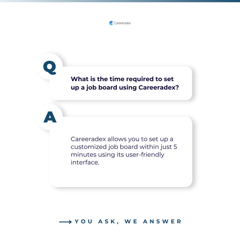 Create a professional job board in just 5 minutes with Careeradex! 🕐

Customize it to match your brand's identity, manage job postings, track applications, and communicate with applicants all in one place. 🎨

#Careeradex #JobBoard #RecruitmentMadeEasy #BusinessSolutions