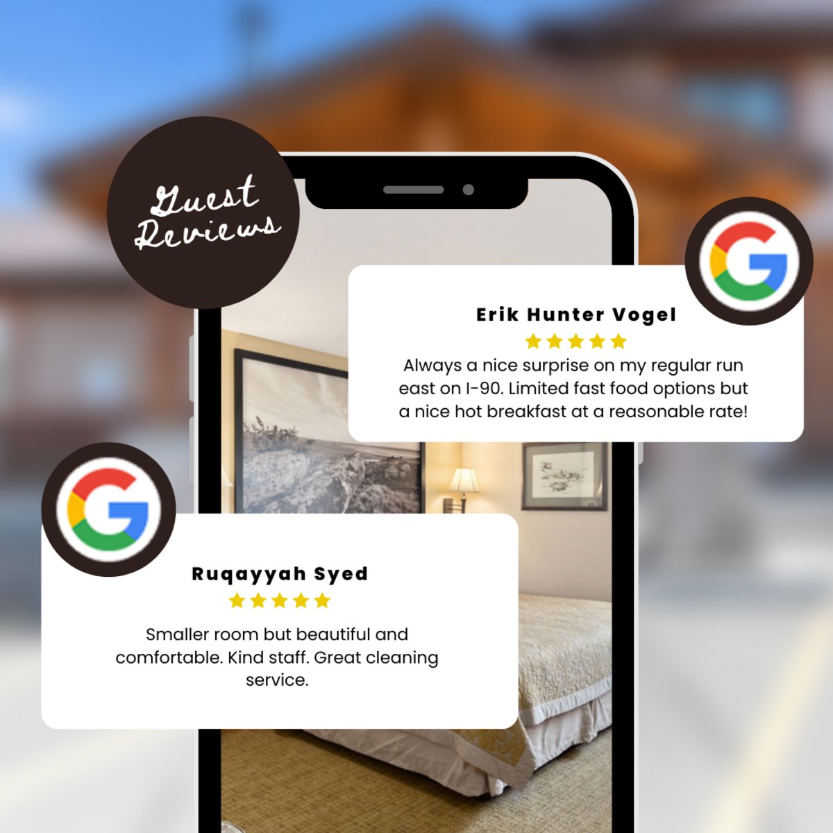 Reading these #reviews sure gives us the warm and fuzzies. 😊 It's always nice to hear that our guests can count on us as a reliable place to stop for great service, clean rooms, and a #hotbreakfast when they're in #Hardin. Stop by and see us yourself! We'll save a room for you.