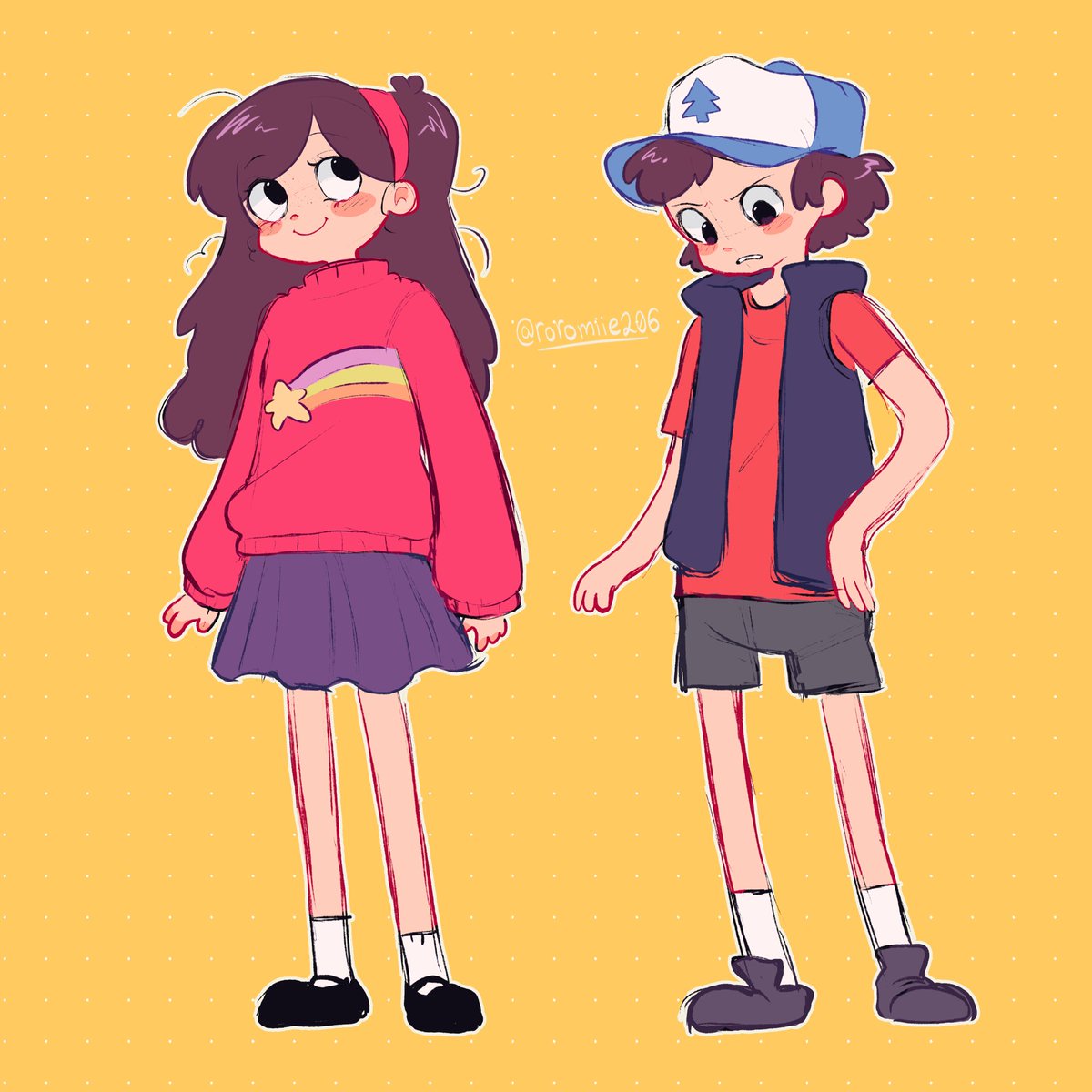 been in a gravity falls mood… i love you pines twins #GravityFalls #MabelPines #DipperPines #fanart
