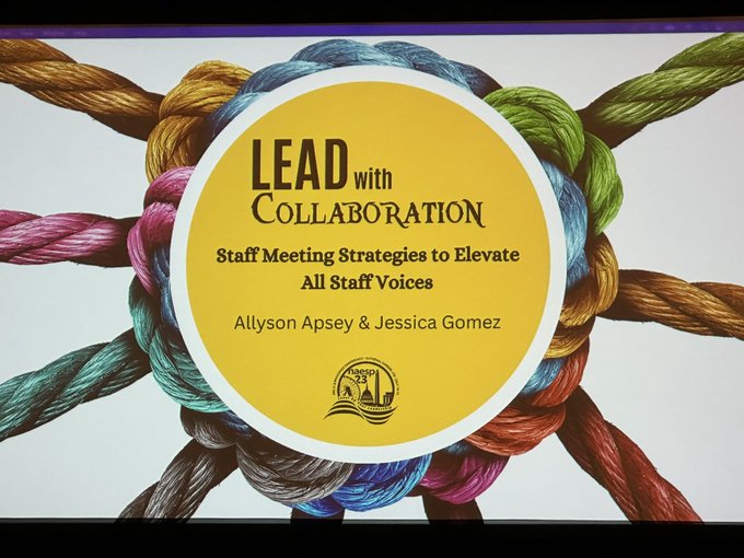 Staff meetings are often the subject of memes and mockery. It doesn't have to be this way. Collaboration done effectively can transform school culture. #LeadWithCollaboration by @AllysonApsey & @mrsjessgomez is a complete guide to show the way! amazon.com/Lead-Collabora……