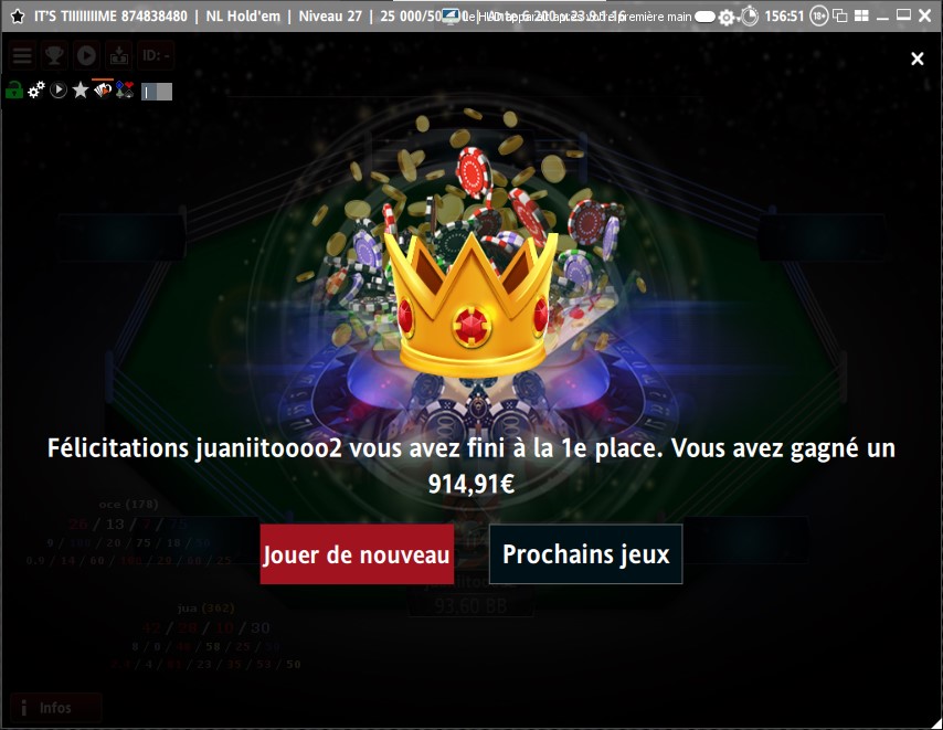 L'échauffement a porté ses fruits ! On a gagné le match 😂
914€ +1253€ de KOs 🚀
(bon c'était la consolante... je n'ai rien fait sur les mini sunday)