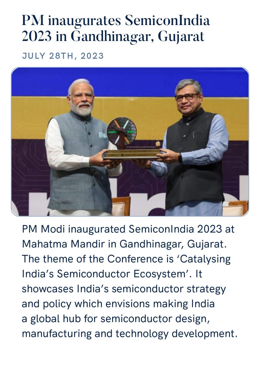 PM inaugurates SemiconIndia 2023 in Gandhinagar, Gujarat
nm-4.com/R3Hwdn via NaMo App