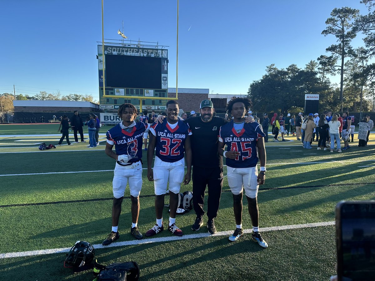 Bishop Davis, Troy-kee Butler, and Jamaal Sapp represented PHS in the 2023 Northshore All Star Game at Strawberry Stadium. The boys played great and Bishop Davis was named Offensive MVP for the Blue Team.