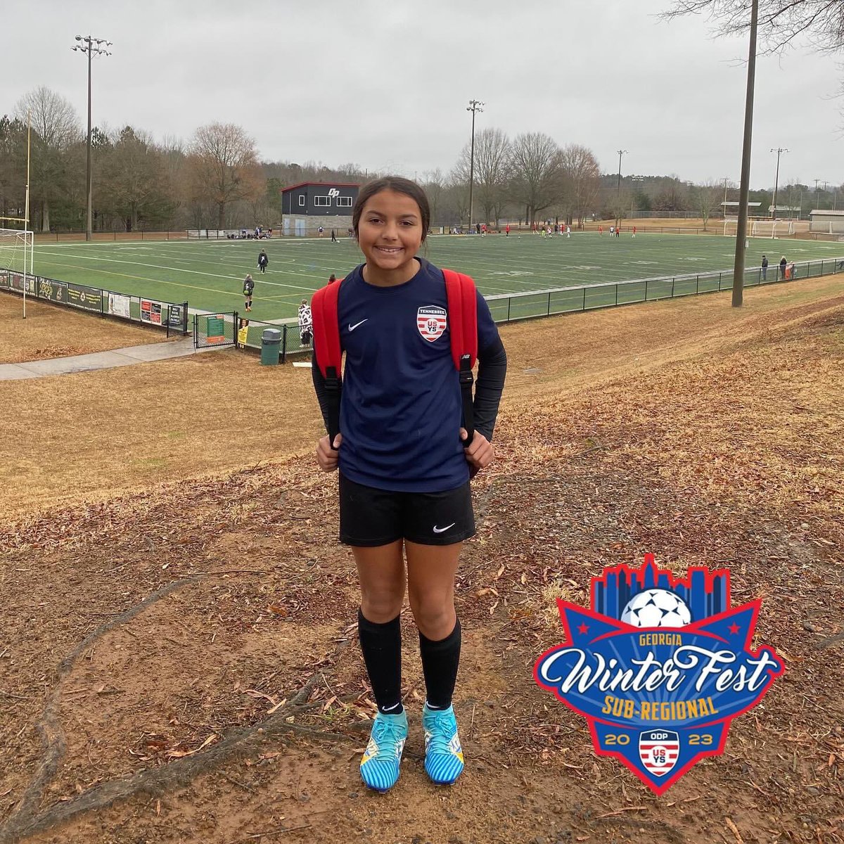 GermantownSoc's tweet photo. Katie Guzman, member of the Germantown Lady Legends 2010 Black team attending the Georgia Winter Fest ODP Regionals in Georgia (Fowler Park, Cumming GA).
⚽️ #LegendsSoccer @USSoccer @USYouthSoccer @TennesseeSoccer @GermantownTENN #ODP #NextLevelExcellence #BeDiscovered #TNODP https://t.co/ppymulADrv