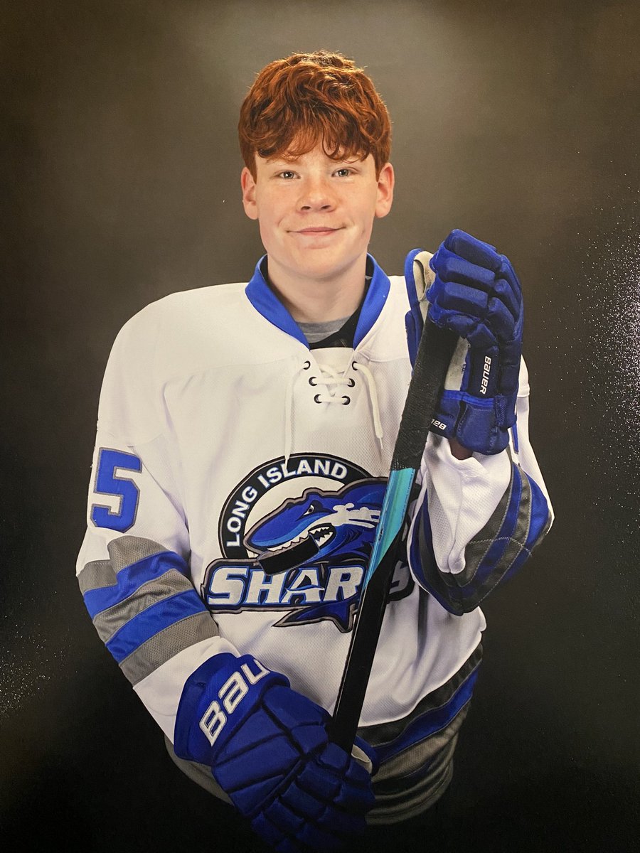 Our Half Hearted Hockey Hero! Long Island Sharks 12U Premier. Time is going was too fast! 💙🏒🥅🦈