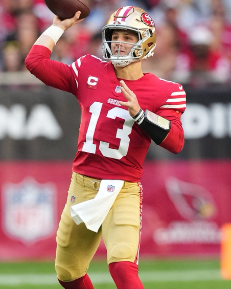 jasrifootball's tweet photo. 𝗧𝗥𝗘𝗡𝗗𝗜𝗡𝗚: #49ers QB Brock Purdy has become the huge favorite to win MVP with -150 odds, via @DKSportsbook 

Dak had a rough game, which lowered his chances.

Brock Purdy is at the top. https://t.co/JtMGdituVs