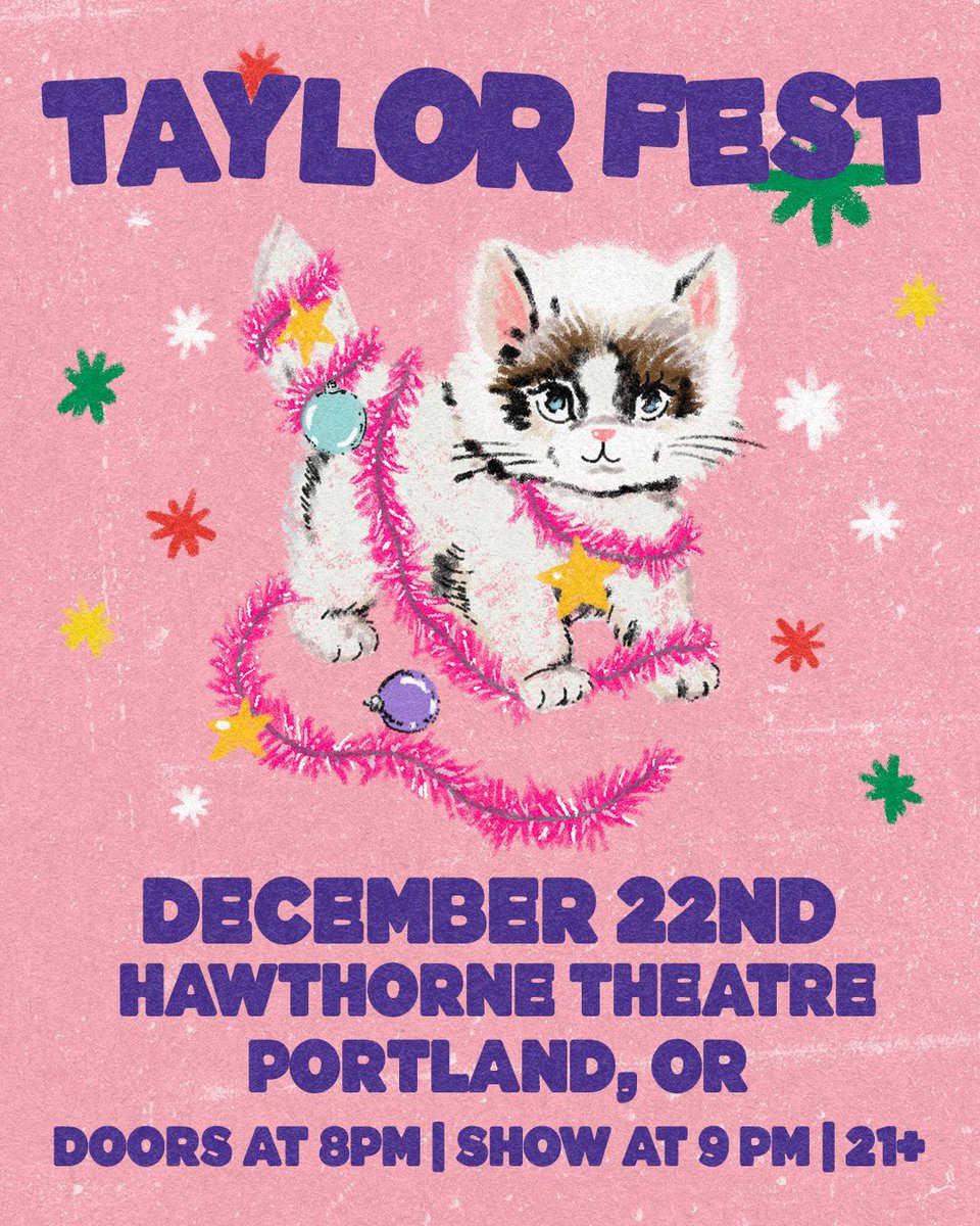 swiftmas in portland this friday 😛❄️💖

🪩 linktr.ee/taylorfest13
✨ <a href="/Hawthorne_thtr/">Hawthorne Theatre</a>
