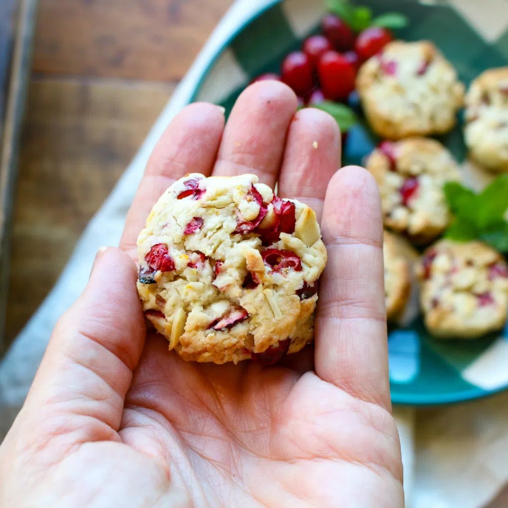 Cranberry Orange Shortbread Cookies sharonpalmer.com/vegan-cranberr…