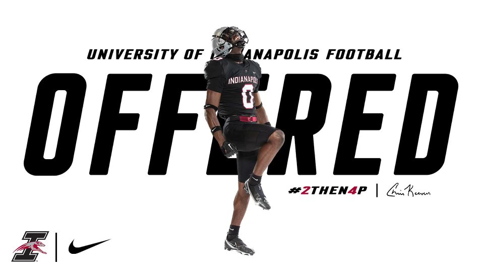 Blessed to receive my second offer from @UIndyFB! Thank you @CoachBWilson for having me out there for another great visit and to the rest of the coaching staff. @RedHawkFB @PrepRedzoneIL