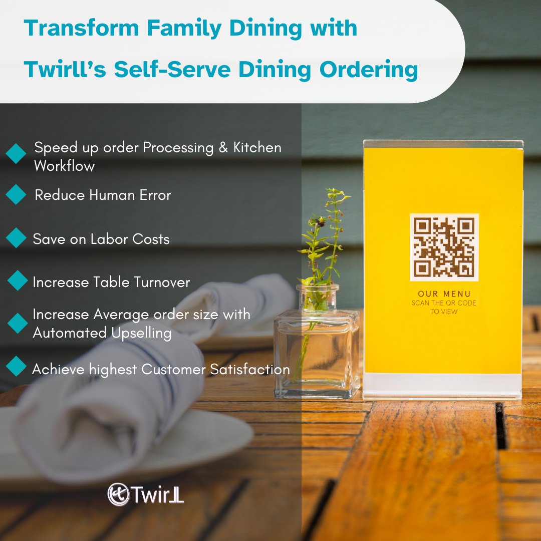 twirllcloud's tweet photo. Transform your restaurant experience with QR Code Self-Serve Ordering! Boost efficiency, enhance customer experience, and seamlessly integrate with your operations. 
Learn more - https://t.co/oswFkg1hZK

#restauranttechnology #qrcodeordering #hospitalitysolutions #twirll https://t.co/EMBaAtunSR