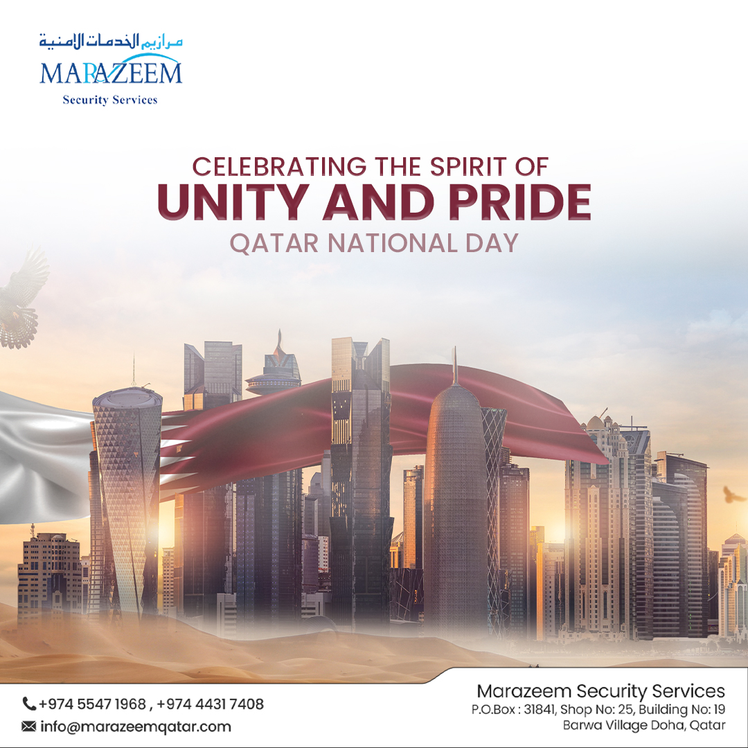 Wishing a vibrant and joyous National Day celebration from #Marazeem. May the spirit of unity and pride shine bright on this special day!
.

#QatarNationalDay #qnd2023 #proudqatari #dohacelebrates #qatarspirit #dohapride #culturalheritage #qatarlegacy #qatarcelebration #qatar