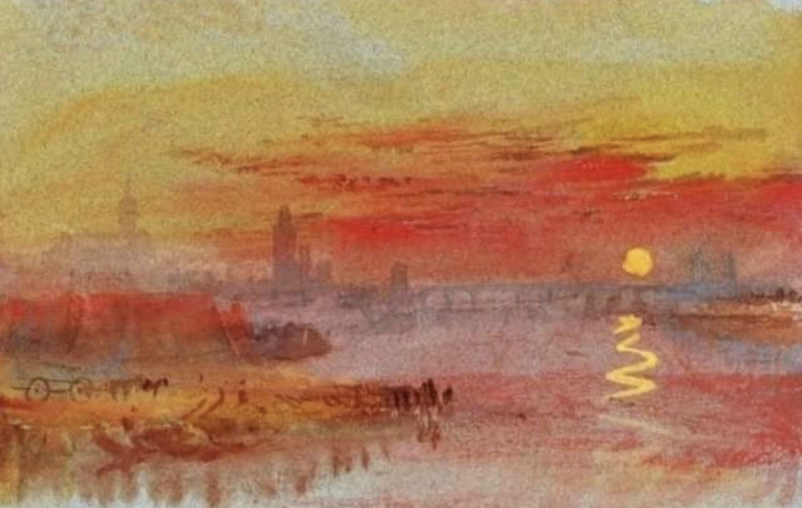 Joseph Mallord William Turner
The Scarlet Sunset 1833 
#turner #williamturner #sunset