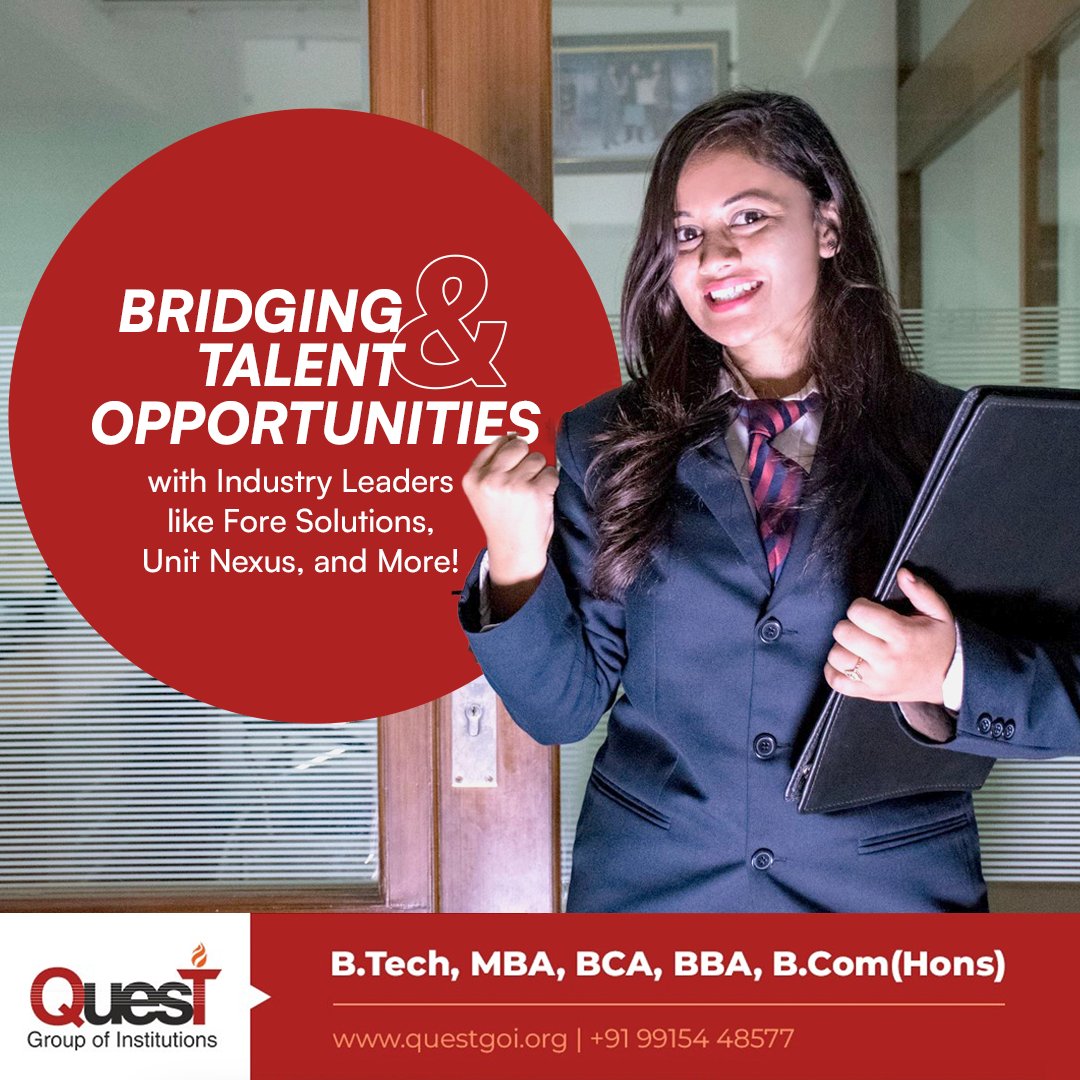 QuestMohali's tweet image. provide project guidance, and facilitate student placements. 📷
This synergy benefits both students and industries alike. 📷
#QuestPartnerships #JobReadyGraduates #IndustryCollaboration #SkillDevelopment #Quest #QuestChandigarh #QuestMohali #CareerSynergy