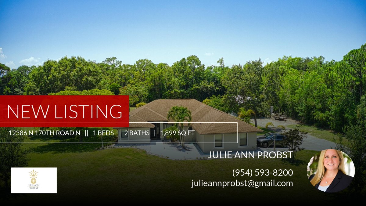 JulieAnnProbst's tweet photo. 📍 New Listing 📍 Take a look at this fantastic new property that just hit the market located at 12386 N 170th Road N in Jupiter. Reach out here or at (954) 593-8200 for more information

Julie Ann Probst
Your Resource &amp; Partner in... https://t.co/3rFE5M0ySW https://t.co/h2DIh8RcG3