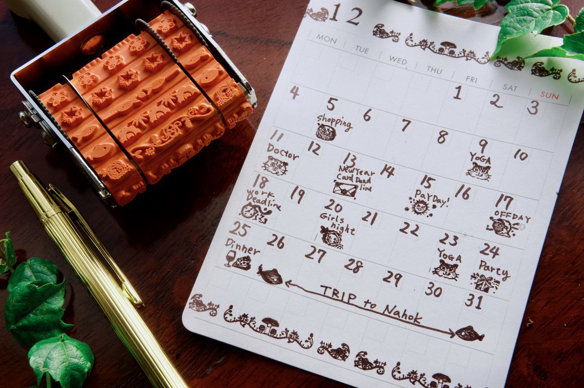 Calendar Block Stamp