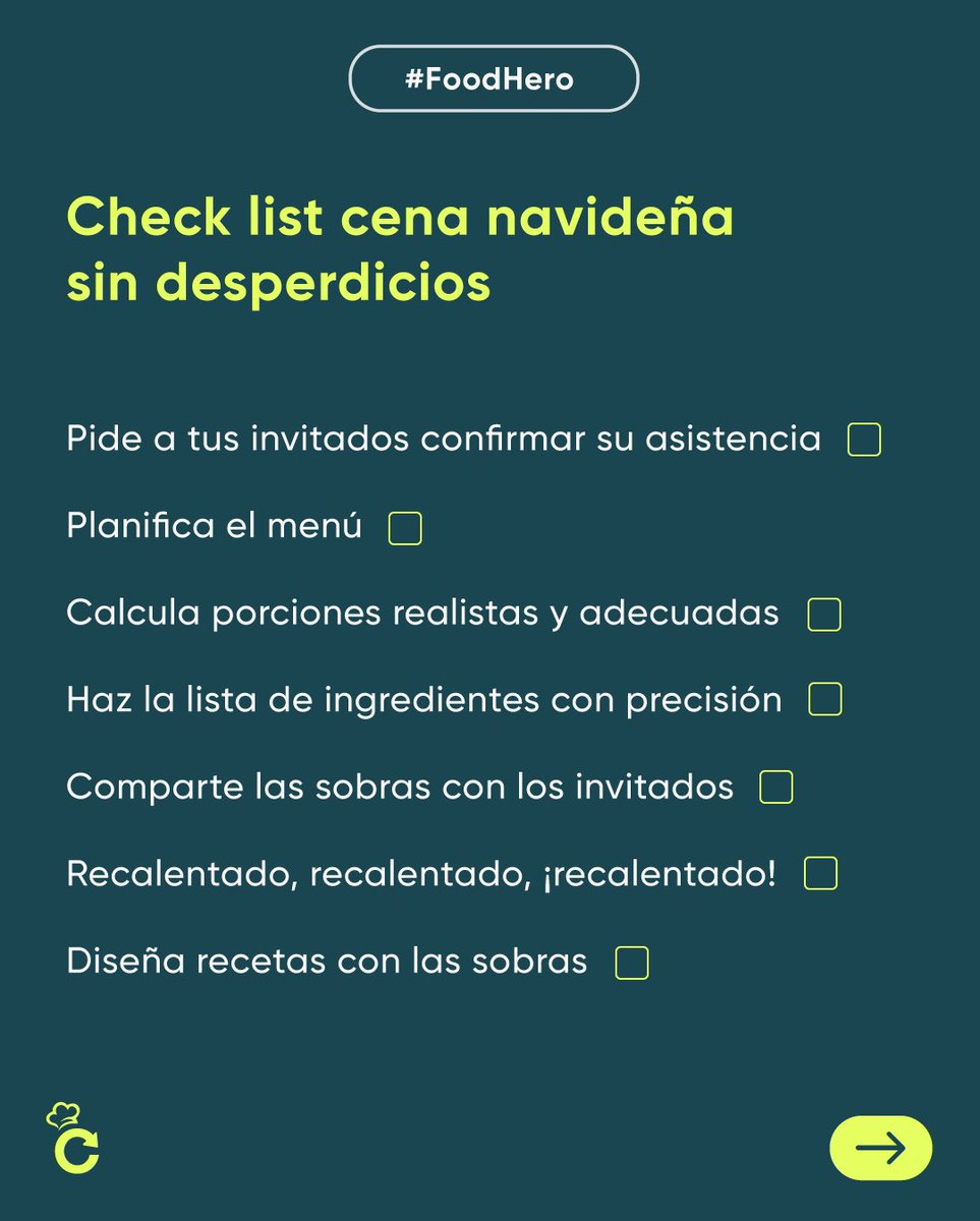 Cheaf_app's tweet image. Sigue estos tips para asegurarte de que tus cenas de Navidad y de Año Nuevo estén libres de desperdicio❌

Y es que las recetas navideñas son tan ricas y las tenemos una vez al año, que no podemos dejar que el 40% vayan a la basura🤤

¿Qué otra recomendación agregarías?👇🏼
