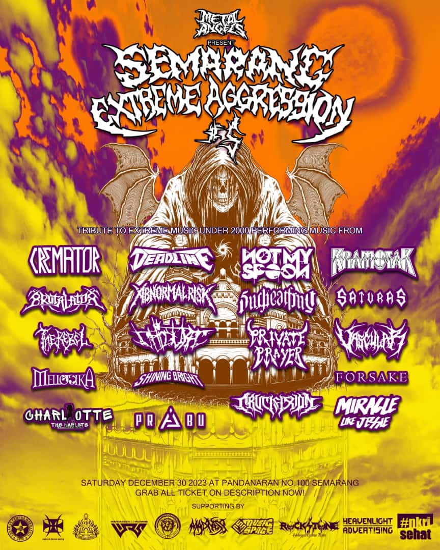 Semarang Extreme Aggression #5
Sabtu, 30 Desember 2023 At Pandanaran , 100 Semarang
#LivorMortis