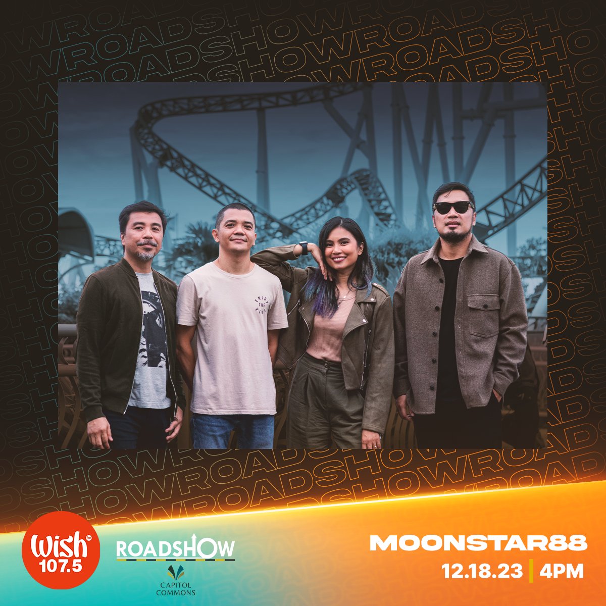 wish1075's tweet photo. You're in for a musical treat this Monday afternoon!

Don't miss the comeback Roadshow performances of WMA-nominees @moonstar88band and @JoshCullen_s!

The Wish 107.5 will be at Capitol Commons Park in Pasig City! https://t.co/AQhnIVcja2