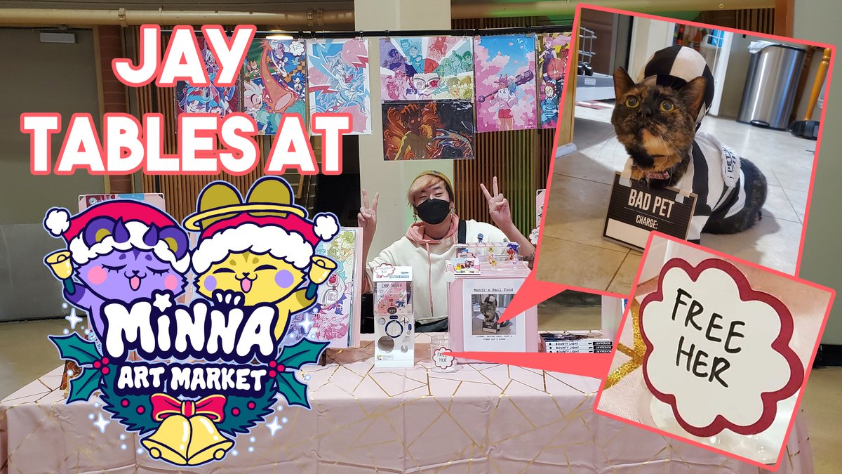 Made a vlog about my super fun time tabling at @minnaartmarket yesterday! I show off some new merch and some friends make appearances as well, so check it out! [LINK IN REPLY]