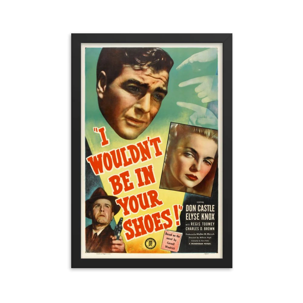 Tonight's film is another of Criterion Channel's Holiday Noir collection about an out-of-work dancer who is framed by his taps shoes.
'I Wouldn't Be In Your Shoes' was based on a #CornellWoolrich novella. #FilmNoir
