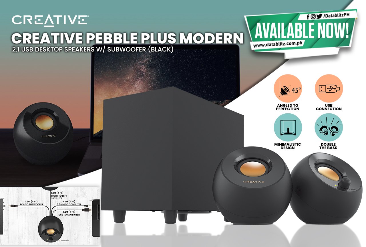 Creative Pebble PLUS 2.1 USB Speaker - Black 