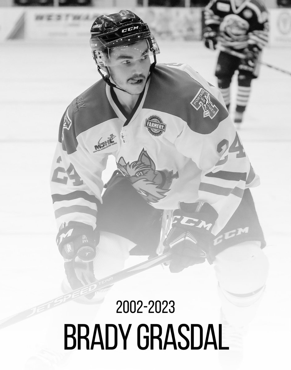 The Manitoba Junior Hockey League is saddened to learn of the tragic passing of Brady Grasdal.

We send our deepest condolences to Brady’s family, friends and former teammates. May you rest in peace 🙏🏻