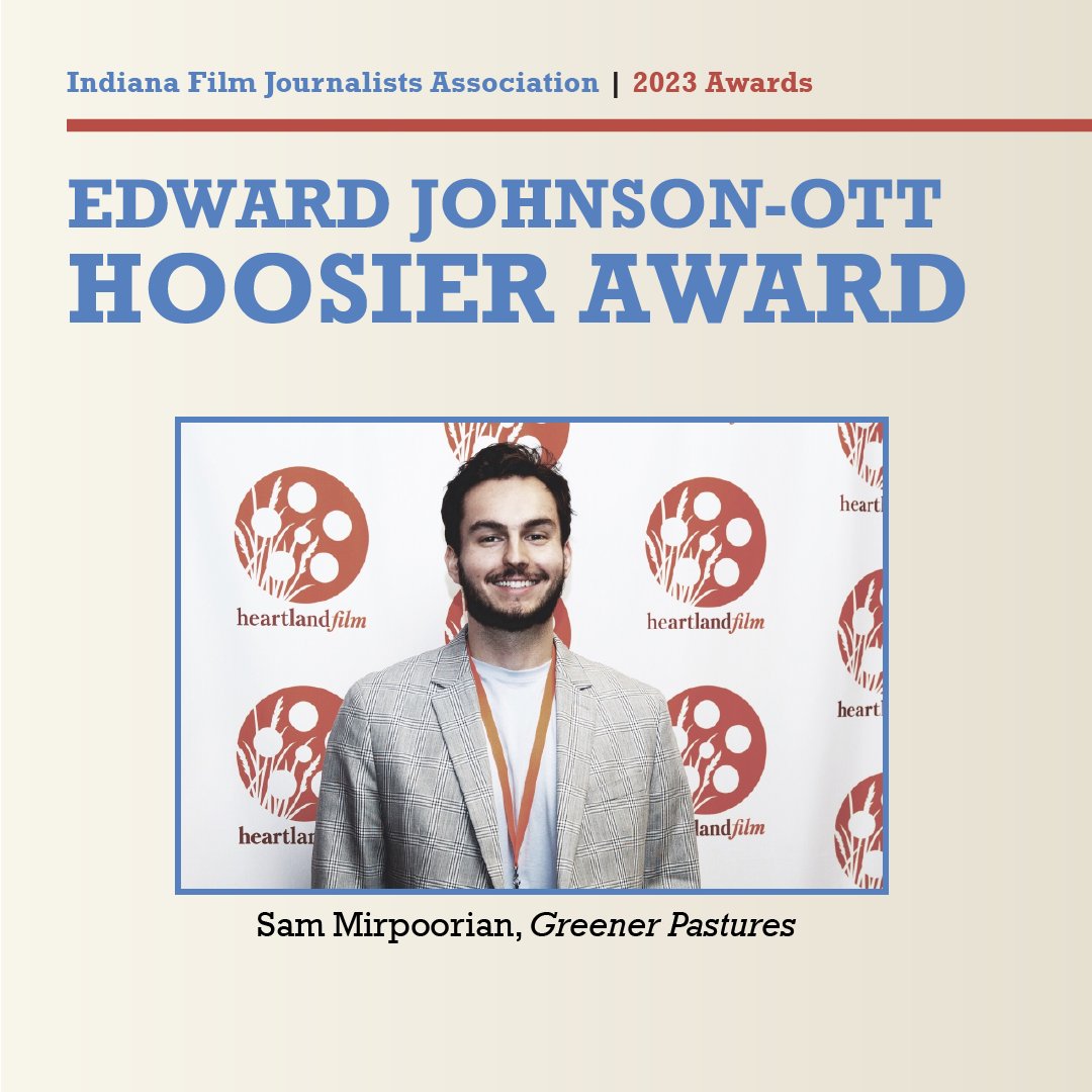 Our winner for the Edward Johnson-Ott Hoosier Award @WorkOfMiro @GreenerDoc #IFJA