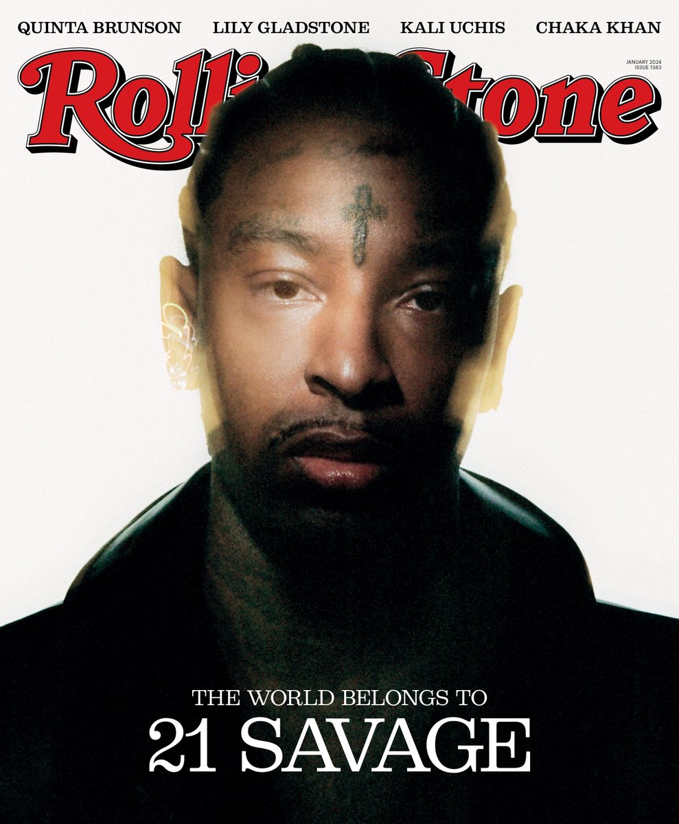The world belongs to Rolling Stone's newest cover star: @21savage 🗡️ Rolling Stone rides along as he heads to Europe and starts a new chapter in one of hip-hop’s most unique stories. Cover story + photos: rollingstone.com/music/music-fe…