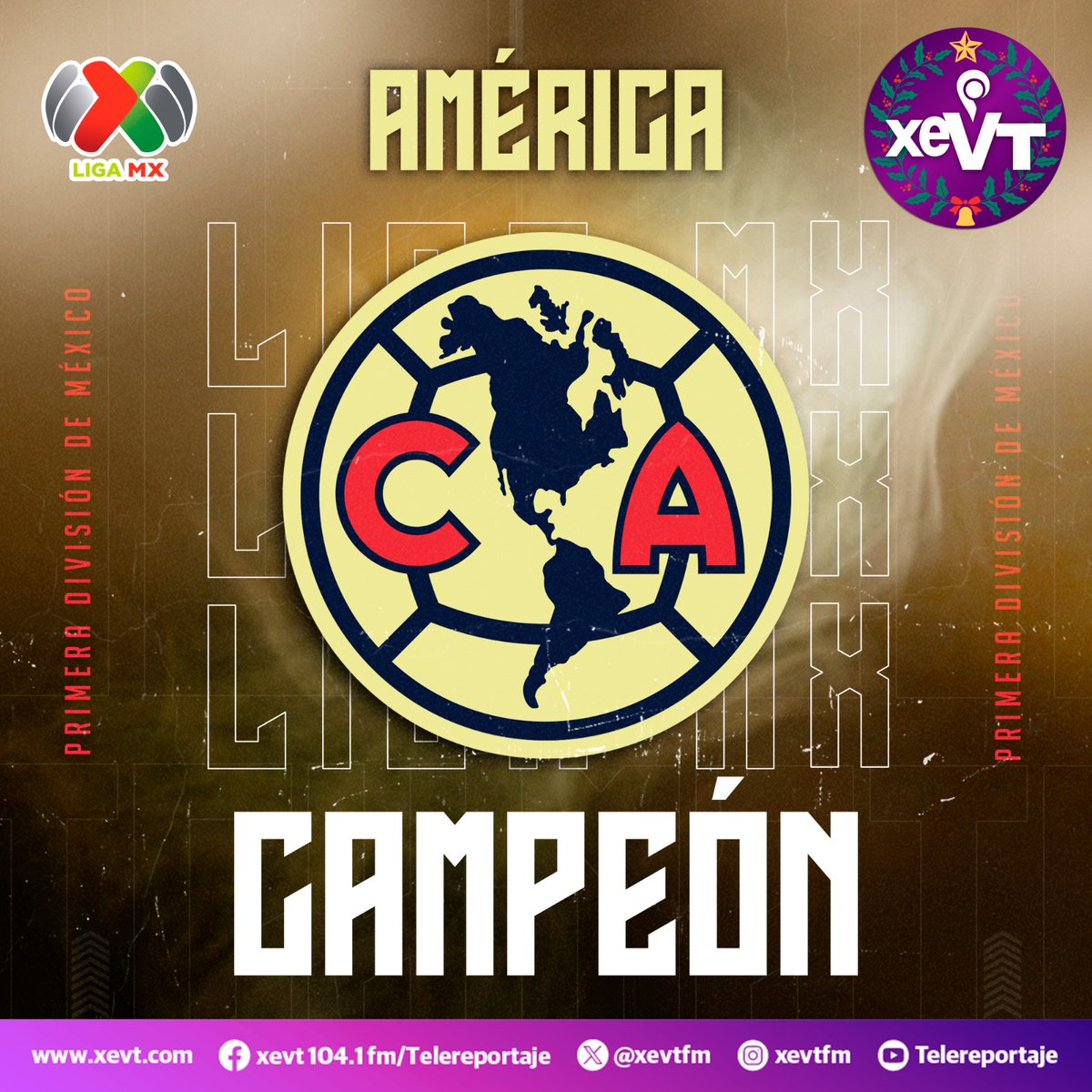 🏆 América campeón del #Apertura2023 de la #LigaMX 🥳🎊