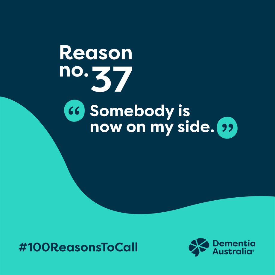 For Helpline Advisor Peter, the change he sees most in callers to the National Dementia Helpline is a sense of relief. There are hundreds of reasons to call the Dementia Australia Helpline today on 1800 100 500 #100ReasonsToCall
