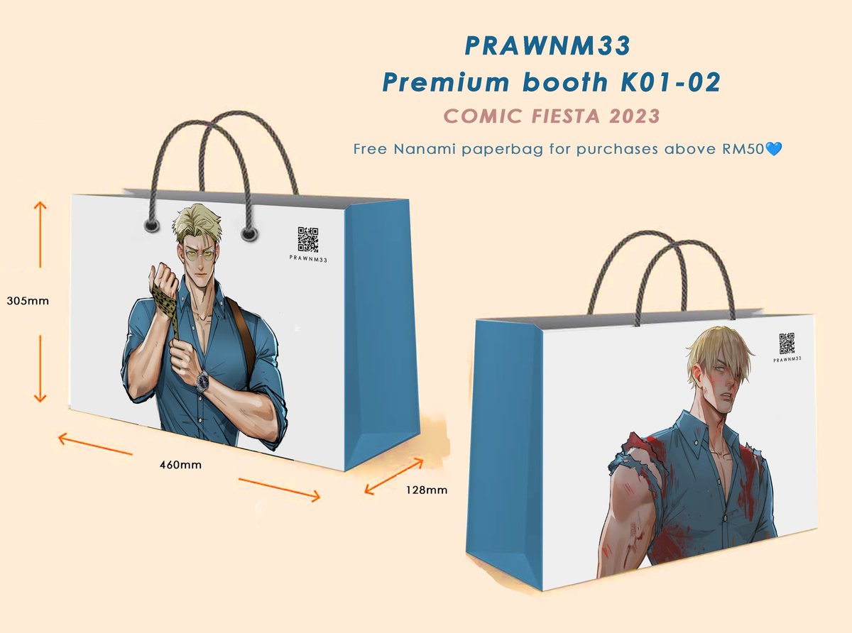 Hello everyone! My catalogue and pre-order for Comic fiesta is up now ! This year I will be giving out a CF special Nanami paperbag for purchases above RM50💙 Pre-orders close this Thursday @ 12pm. #comicfiesta2023 #comicfiesta docs.google.com/document/d/1L3…