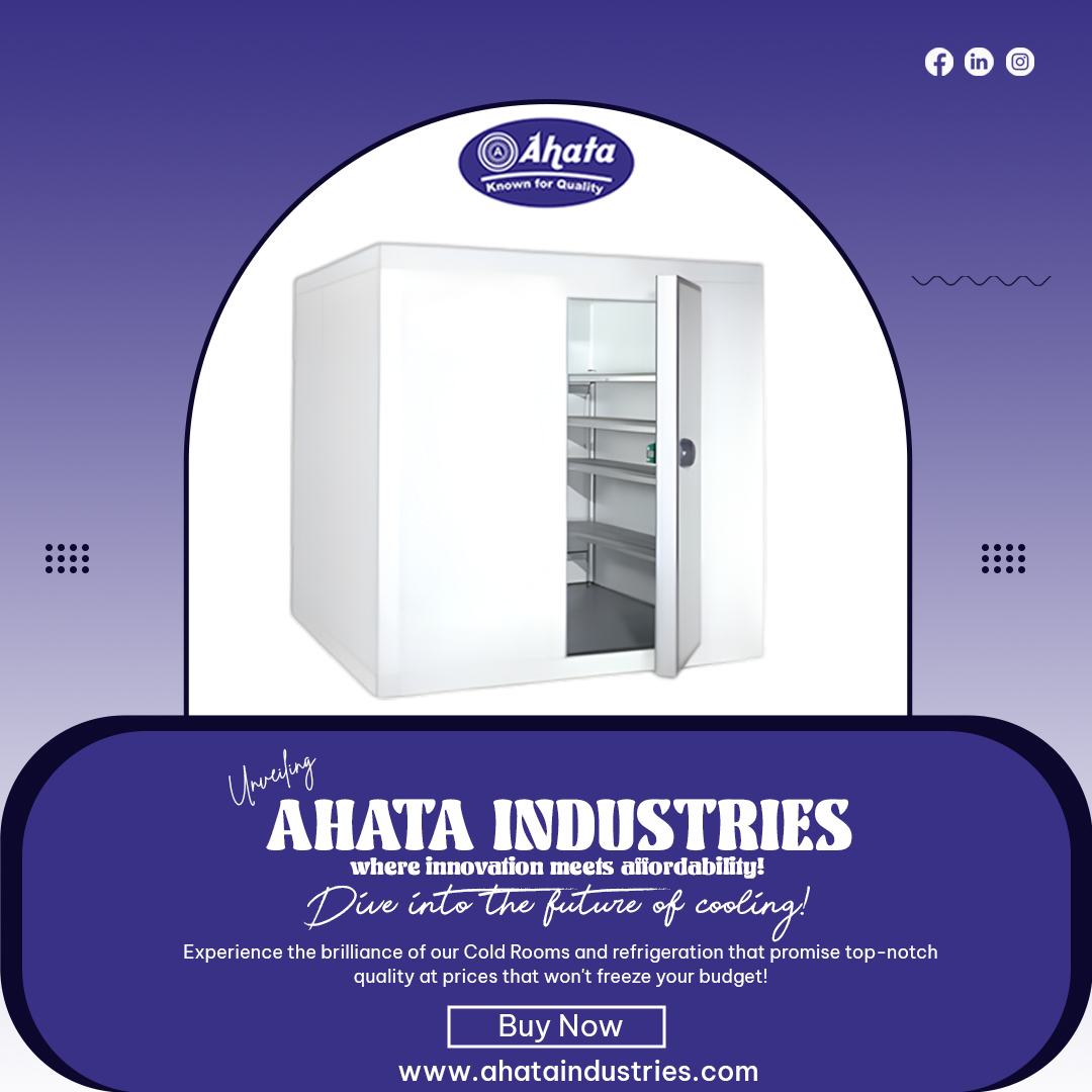 Introducing Ahata Industries – where innovation seamlessly blends with affordability! 🚀❄️ 
ahataindustries.com 

#AhataIndustries #InnovationMeetsAffordability #FutureOfCooling #ColdRooms #Refrigeration #TopNotchQuality #BudgetFriendly #BuyNow #CoolingSolutions