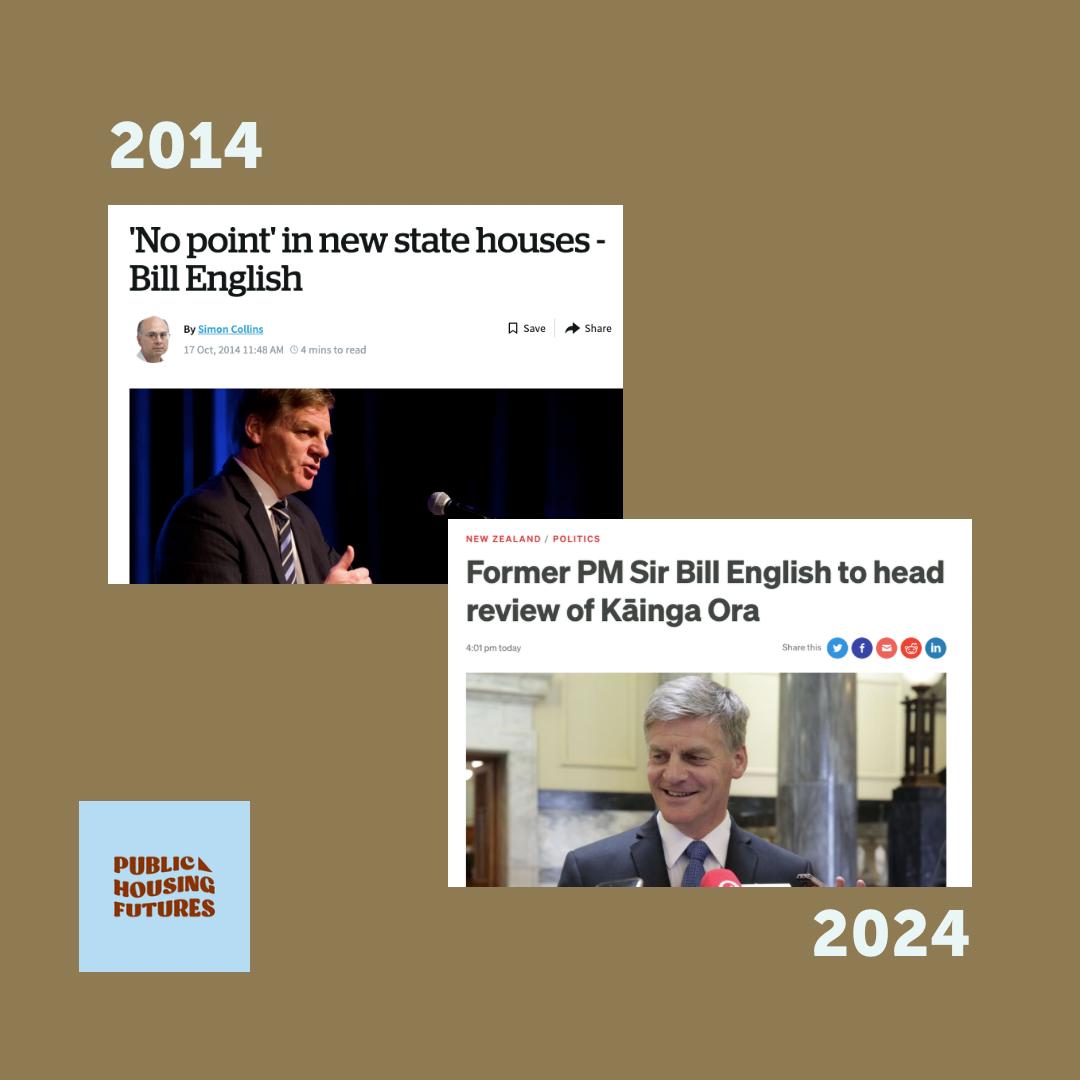 Bill English was involved in the previous National government’s state housing reforms which included selling state homes and shrinking Government’s role in providing housing! We need more public homes and for the Government to continue funding the building of homes.