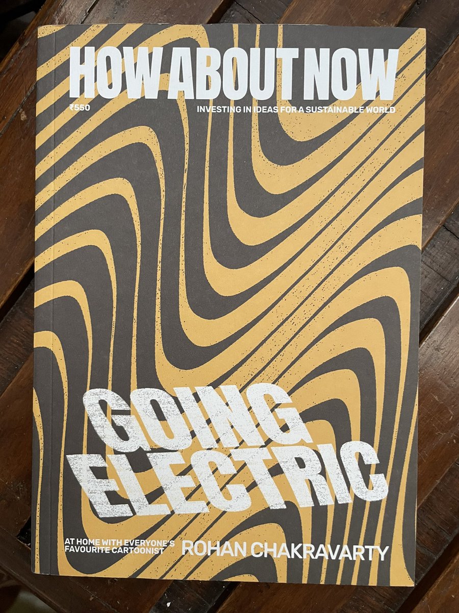 #TheClimateConnection #Day18 

Today a resource I found at @FestSerendipity - How About Now is a new sustainable magazine seeking to inspire change. This edition features wildlife cartoonist #rohanchakravarty and is all about going electric 

shop.joinpaperplanes.com/products/how-a…