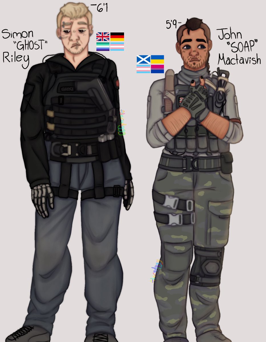 ghostsoap and my headcanons #CallofDuty #SimonGhostRiley #SoapMactavish #callofdutyfanart #soapghost